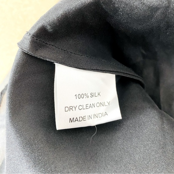 Emma Caine Black Silk Baby Doll Evening Dress Size L - Picture 8 of 8